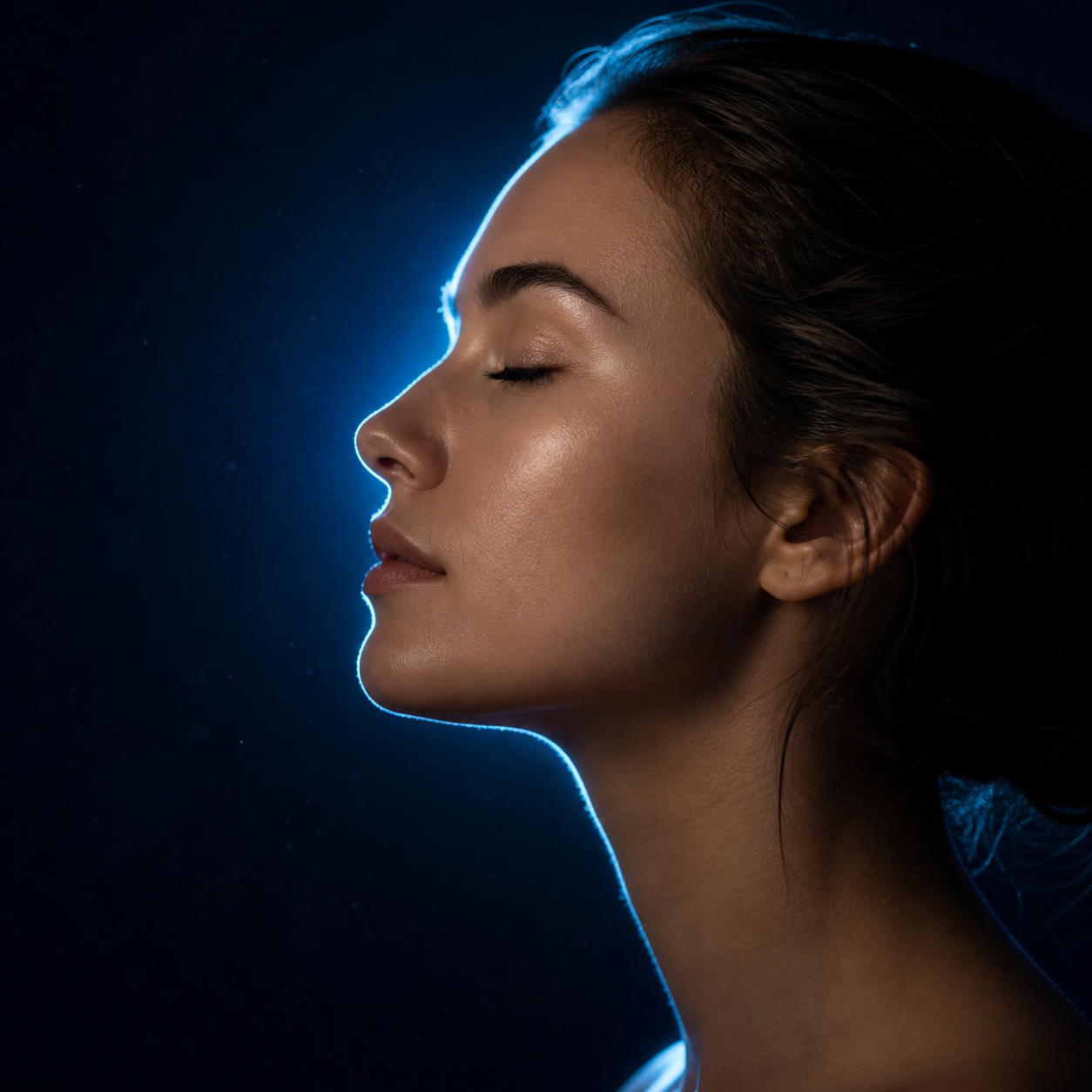 Calm profile in soft side-light